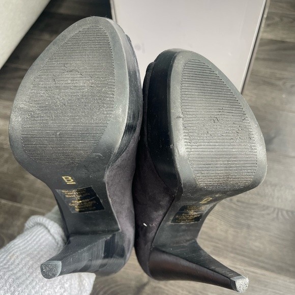 Black Suede Heels Booties - Picture 4 of 7